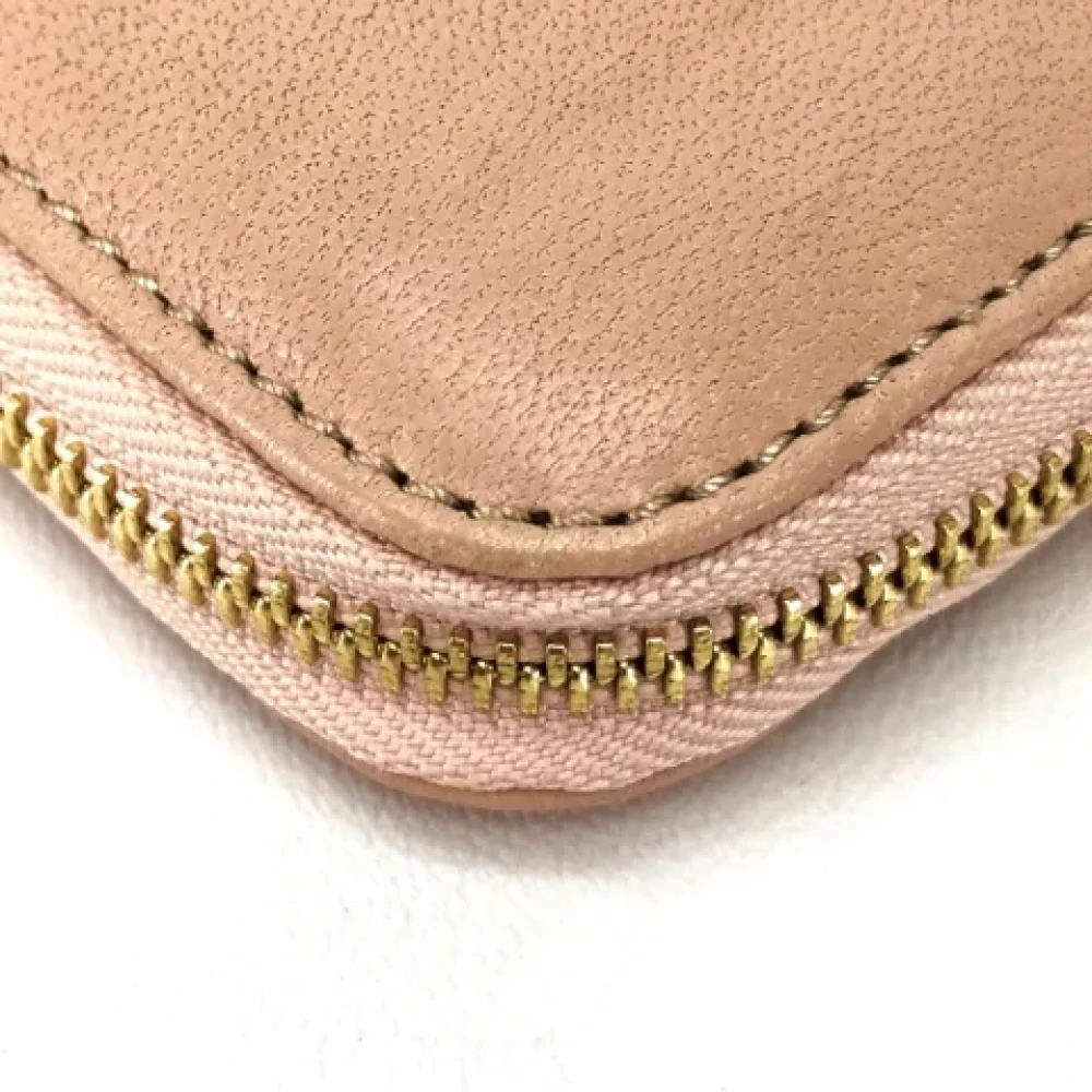 Jimmy Choo Pre-owned Leather wallets Beige Dames