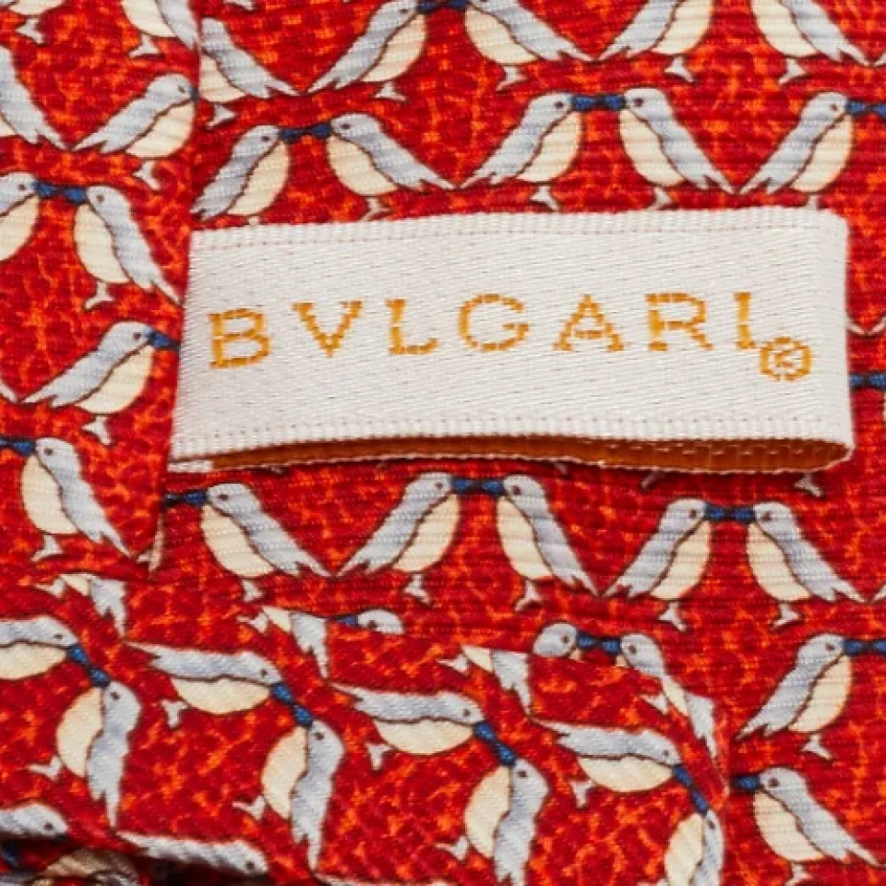 Bvlgari Vintage Pre-owned Silk tops Red Heren