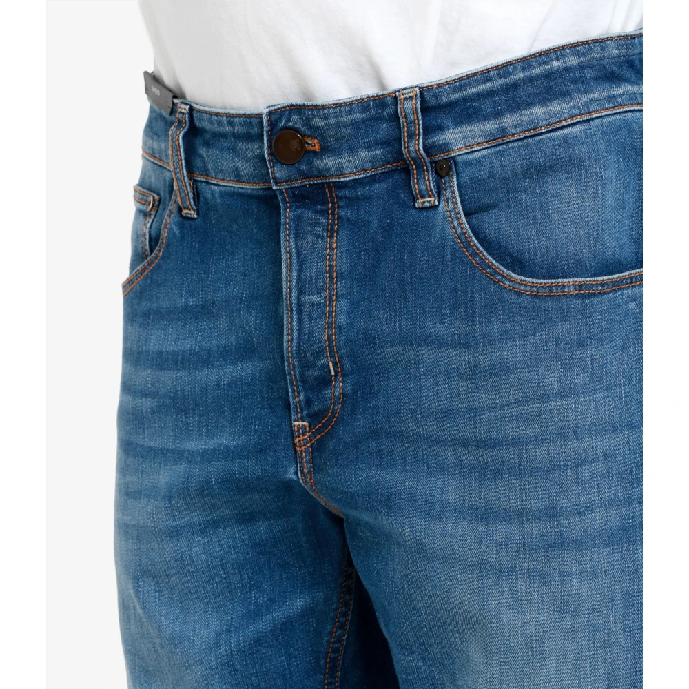 PT Torino Stretch Denim Jeans Tapered Fit Blue Heren