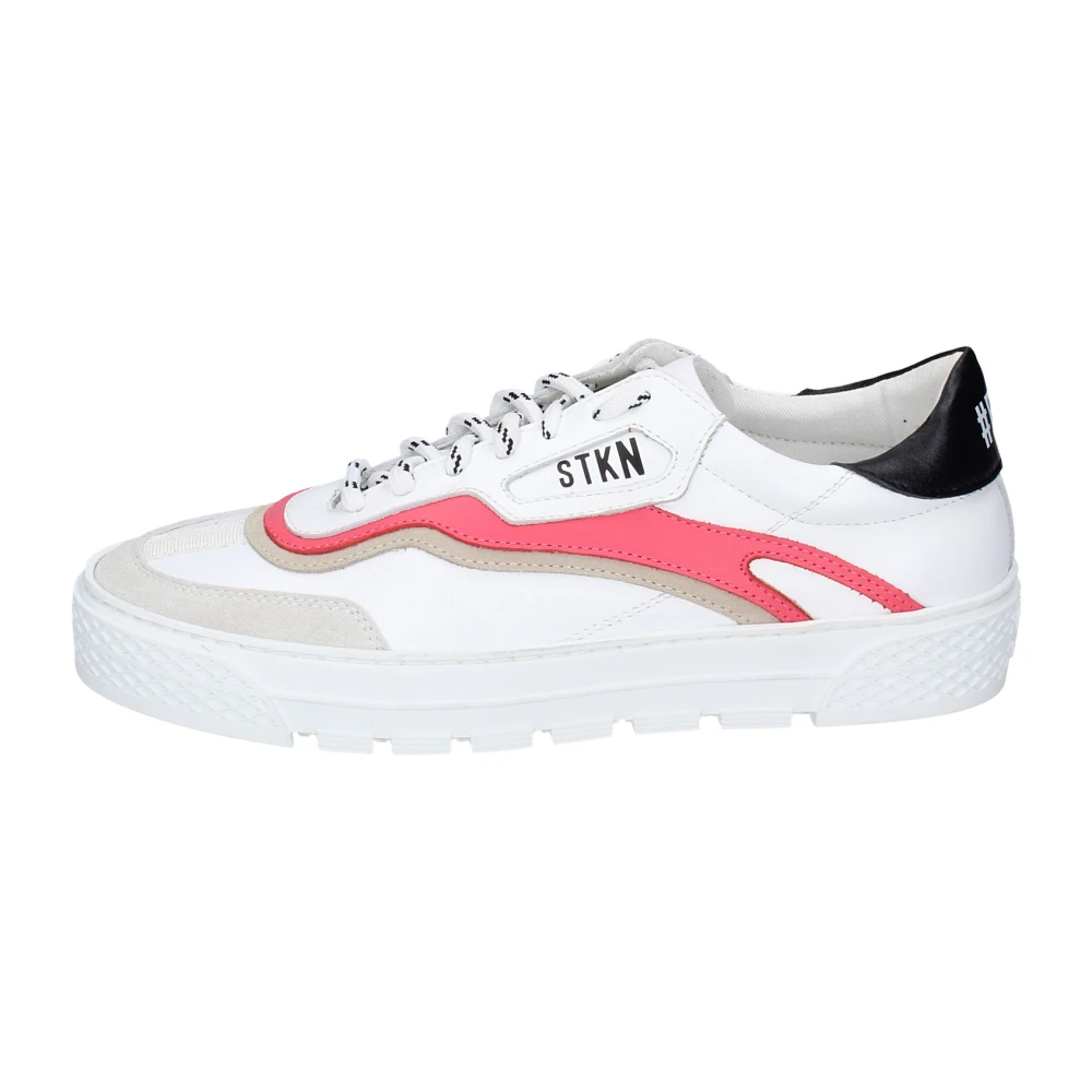 Stokton White Sneakers, Female, 4 Uk, Leather Women's Trainers