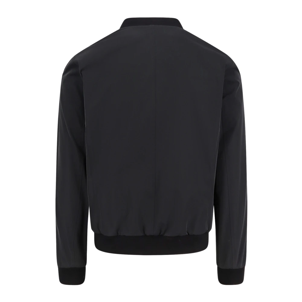 Moorer Nylonjas met gebreide profielen Black Heren