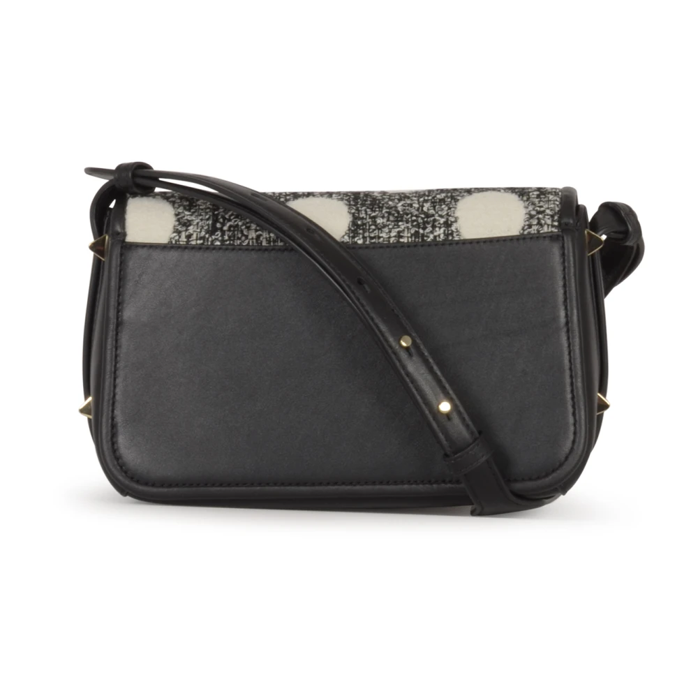 Kate Spade Stip Tweed Crossbody Tas Black Dames