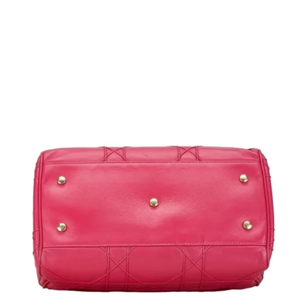 Dior Vintage Pre-owned Leather dior-bags Pink Dames