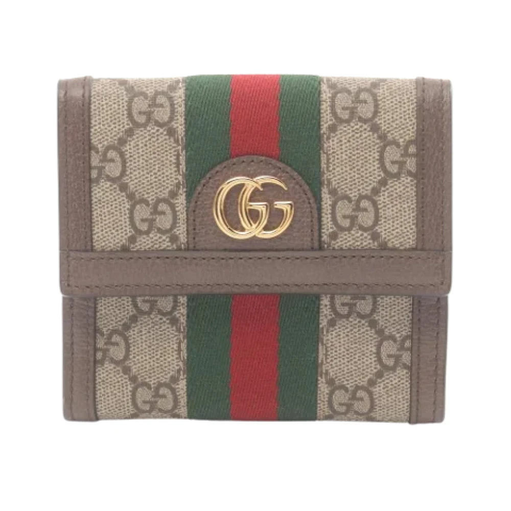 Gucci Vintage Pre-owned Leather wallets Beige Dames