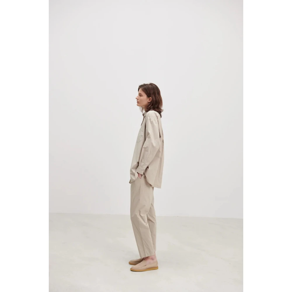 Skall Studio Edgar Oversized Shirt Beige Dames