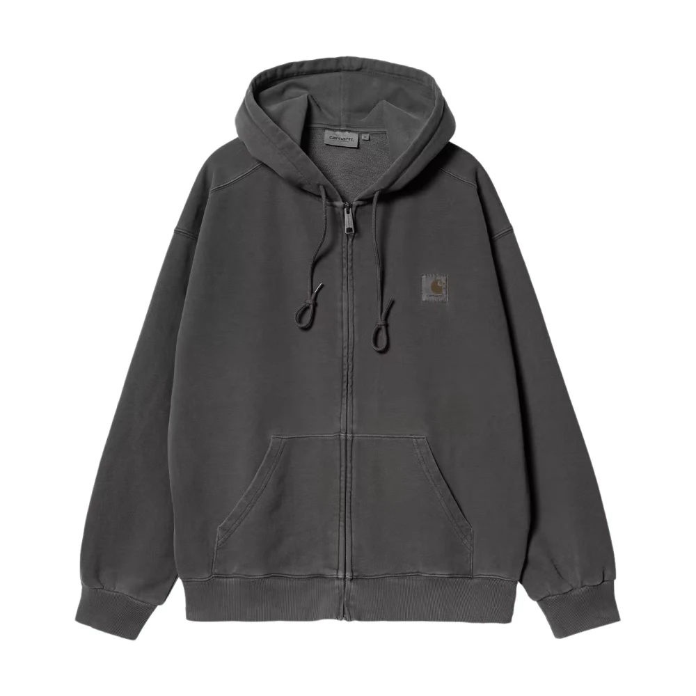 Carhartt Wip Men's Black Hooded Nelson Jacket - Zip-Throughs - S - Sweatshirts & Hoodies