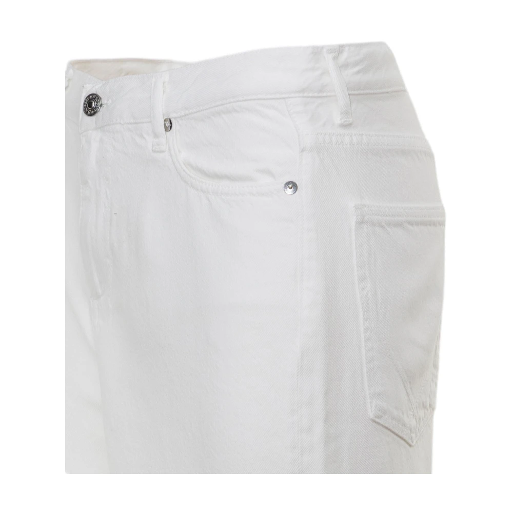 Roy Roger's Witte Wide Leg Cropped Jeans White Dames