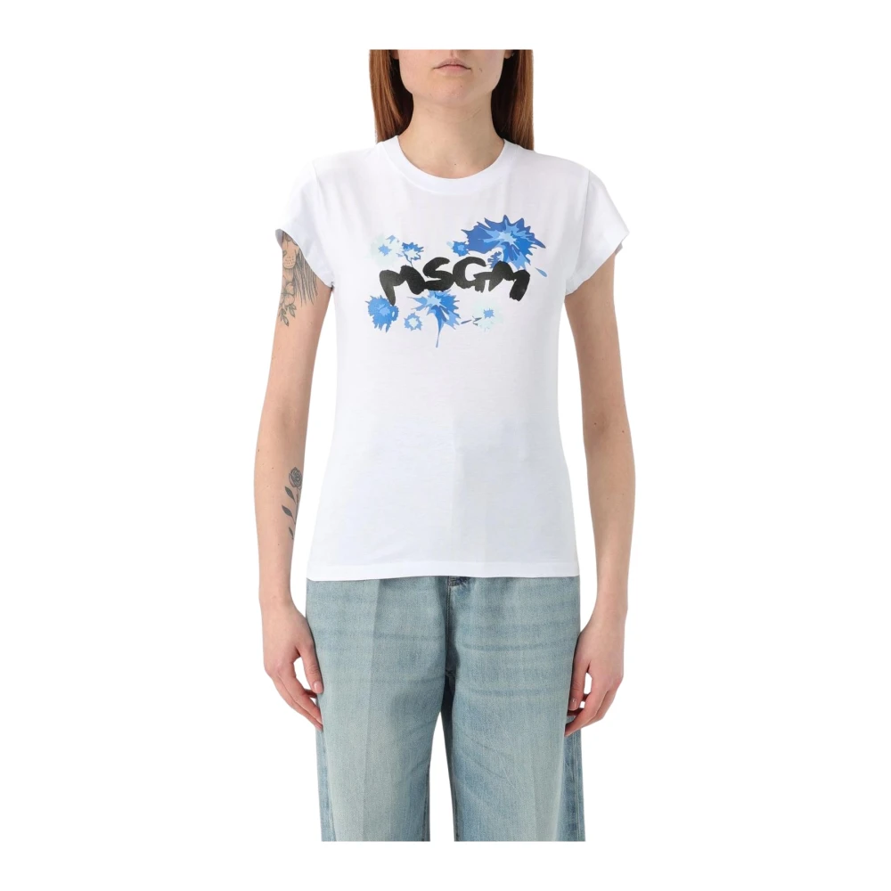Msgm - Tops > T-Shirts - White - Msgm - Modalova