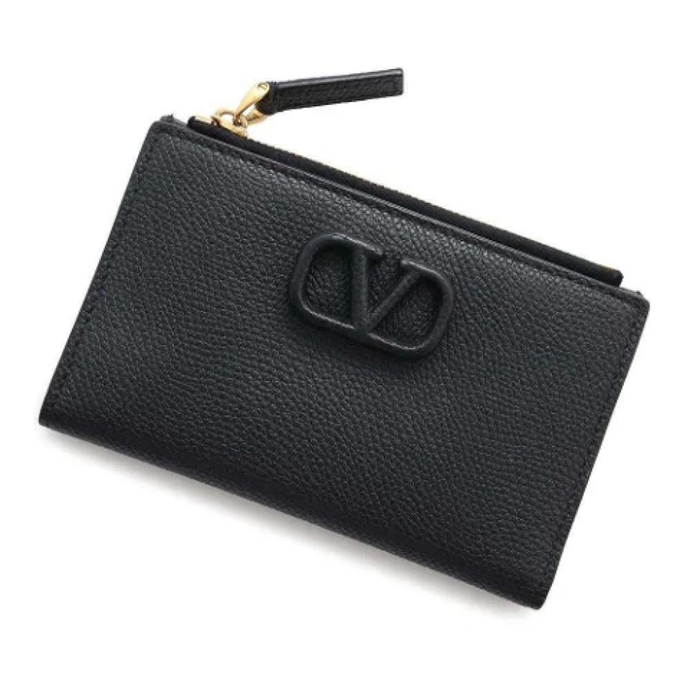 Valentino Vintage Pre-owned Leather wallets Black Unisex