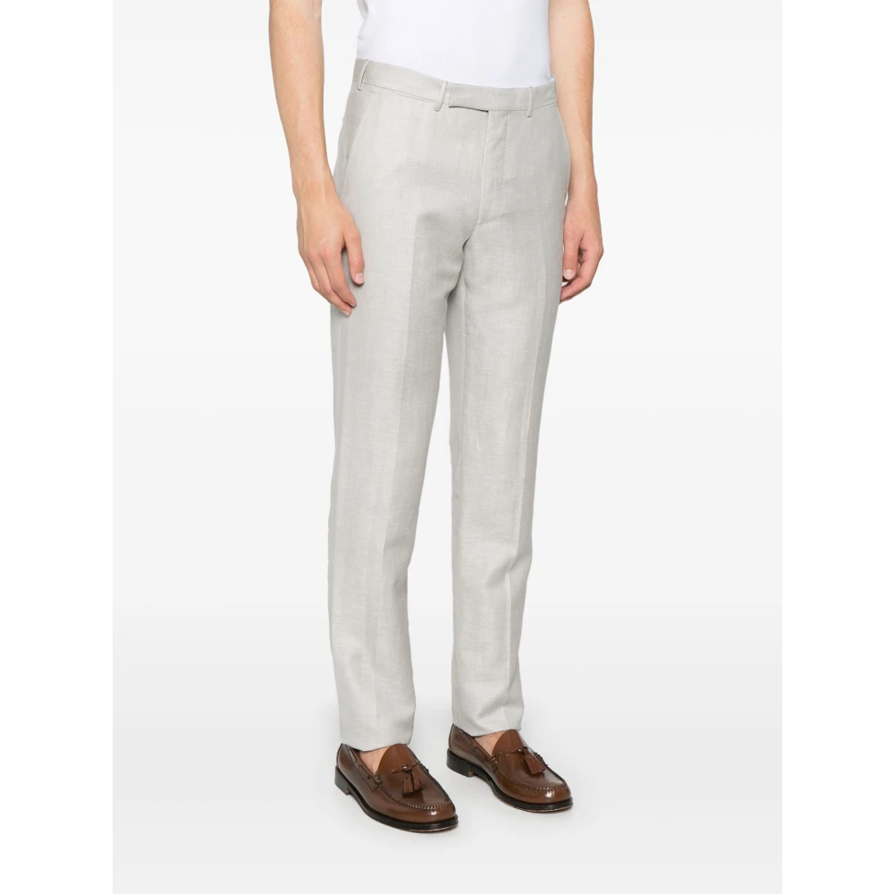 Ermenegildo Zegna Wol Linnen Broek met Zakken Gray Heren