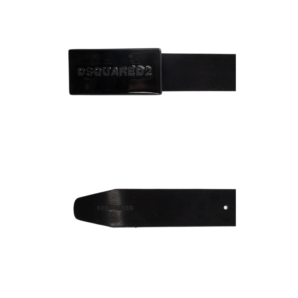 Dsquared2 Leren riem Black Heren