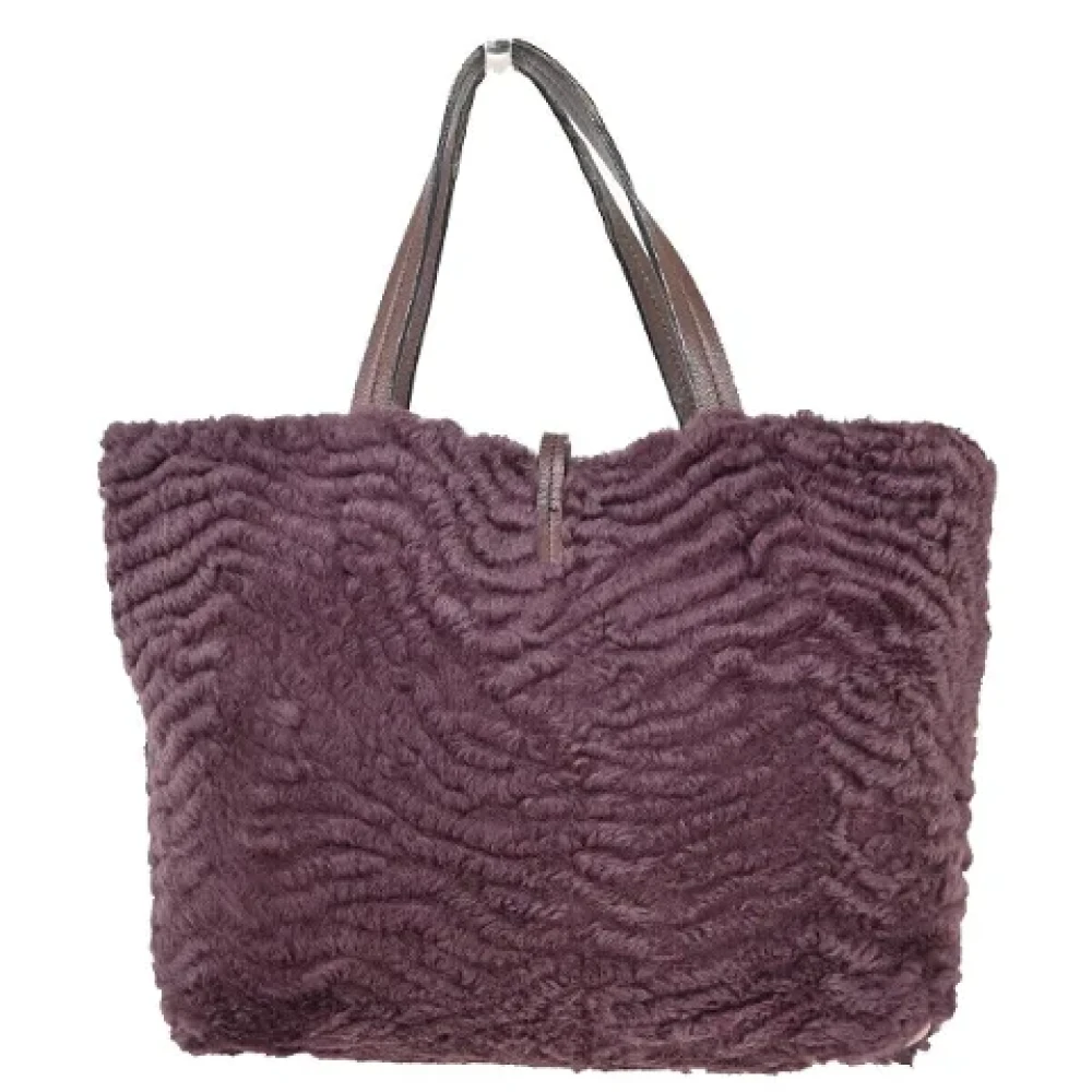 Salvatore Ferragamo Pre-owned Fur handbags Purple Dames