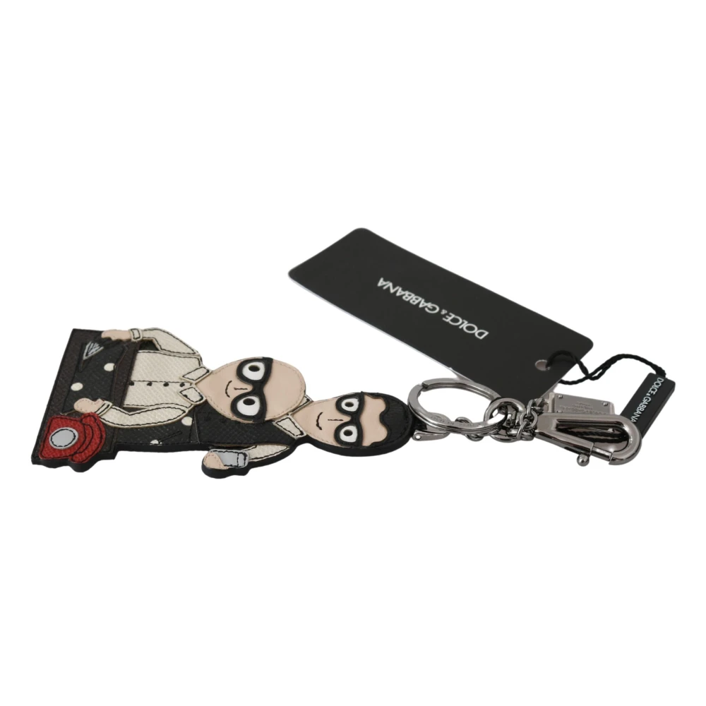 Dolce & Gabbana Elegante driekleurige leren sleutelhanger Multicolor Unisex