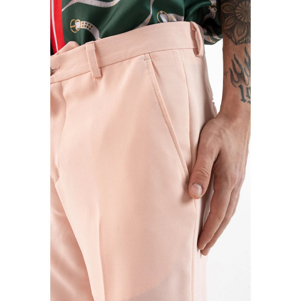 Corsinelabedoli Klassieke Rechte Pijp Broek Pink Heren