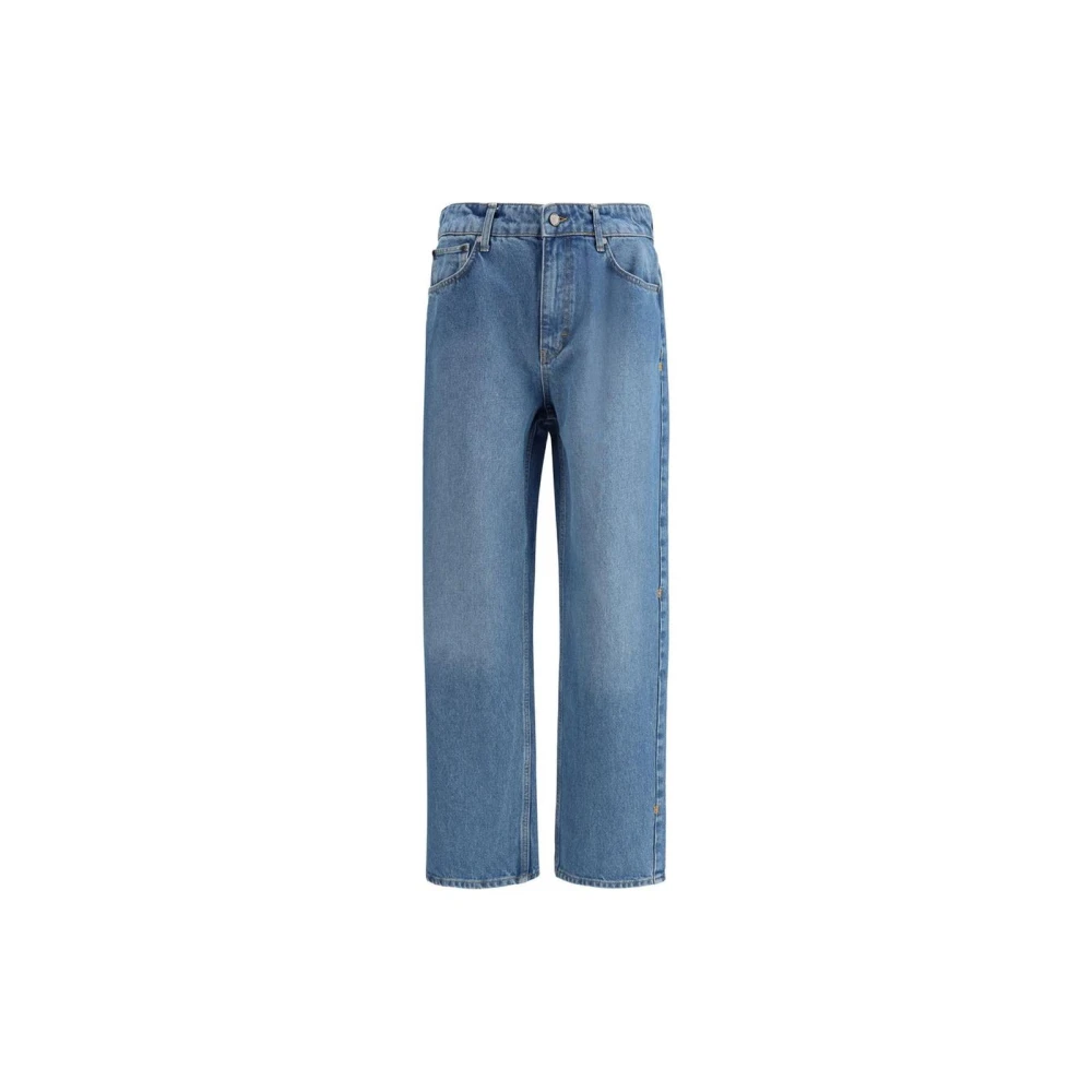 Daily Paper Lichtblauwe Wide Leg Jeans Blue Heren