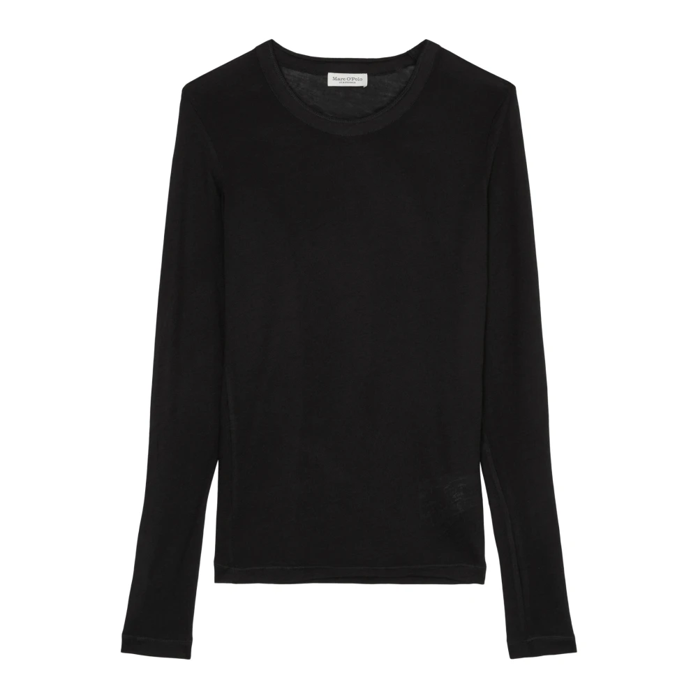 Marc O'Polo Lange mouw slim Black Dames