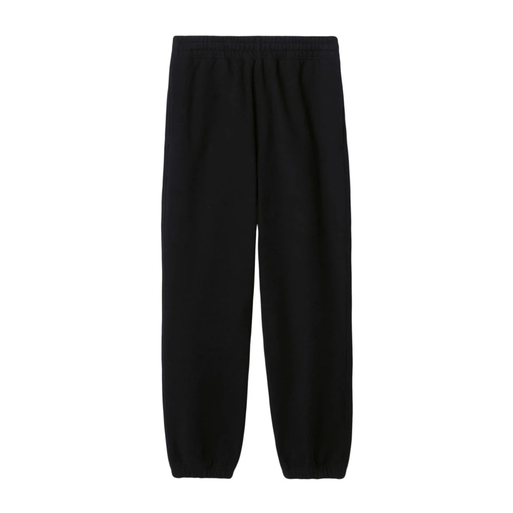 Burberry Black Check Print Jersey Fleece Joggers - Male - Sweatpants - S - Trousers
