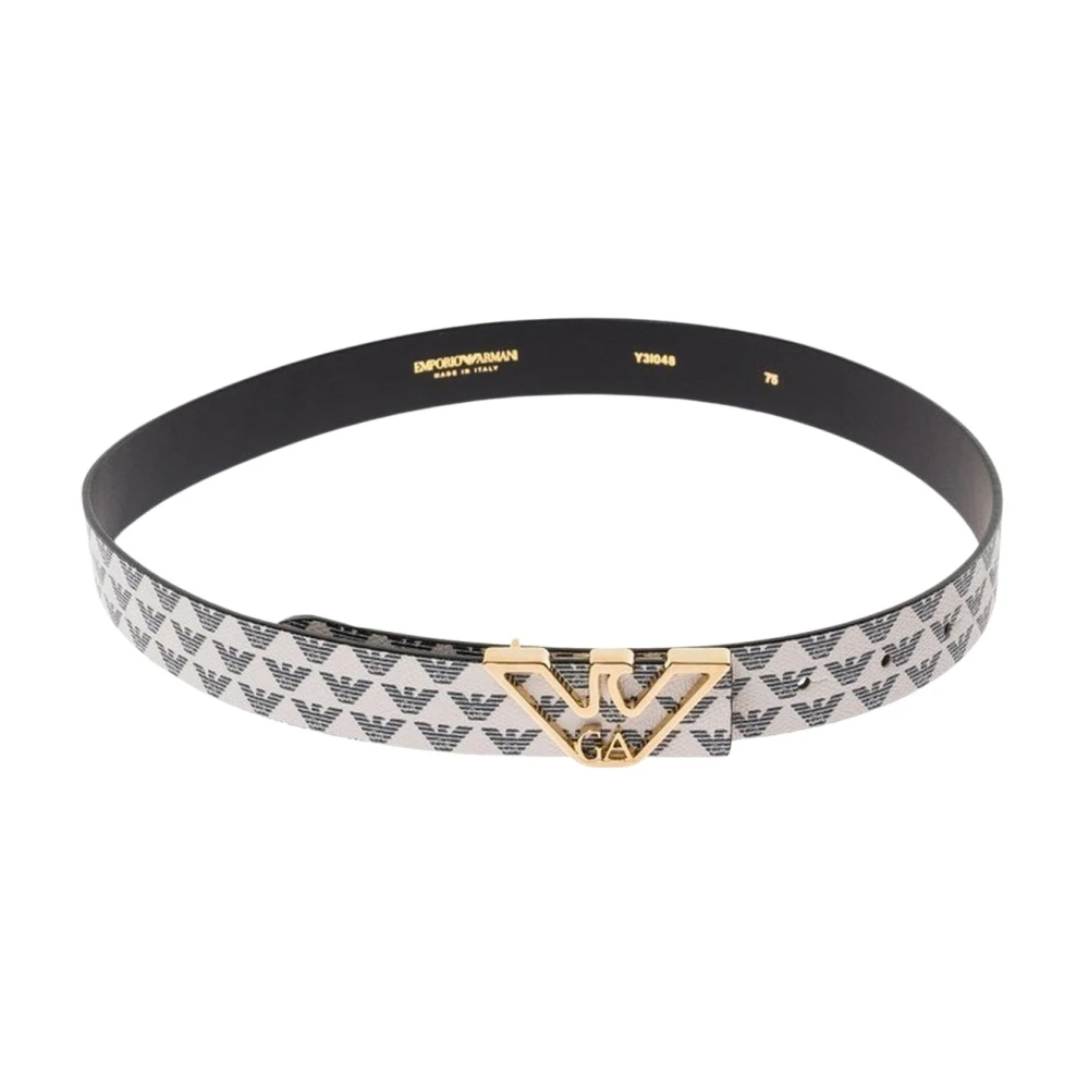 Emporio Armani Vrouw Wit Elegante Pvc Riem