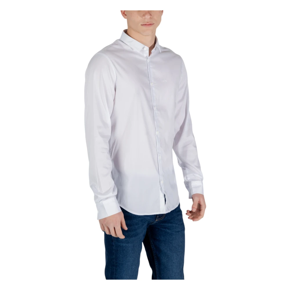 Armani Exchange Lange mouwen shirt Lente Zomer Collectie White Heren
