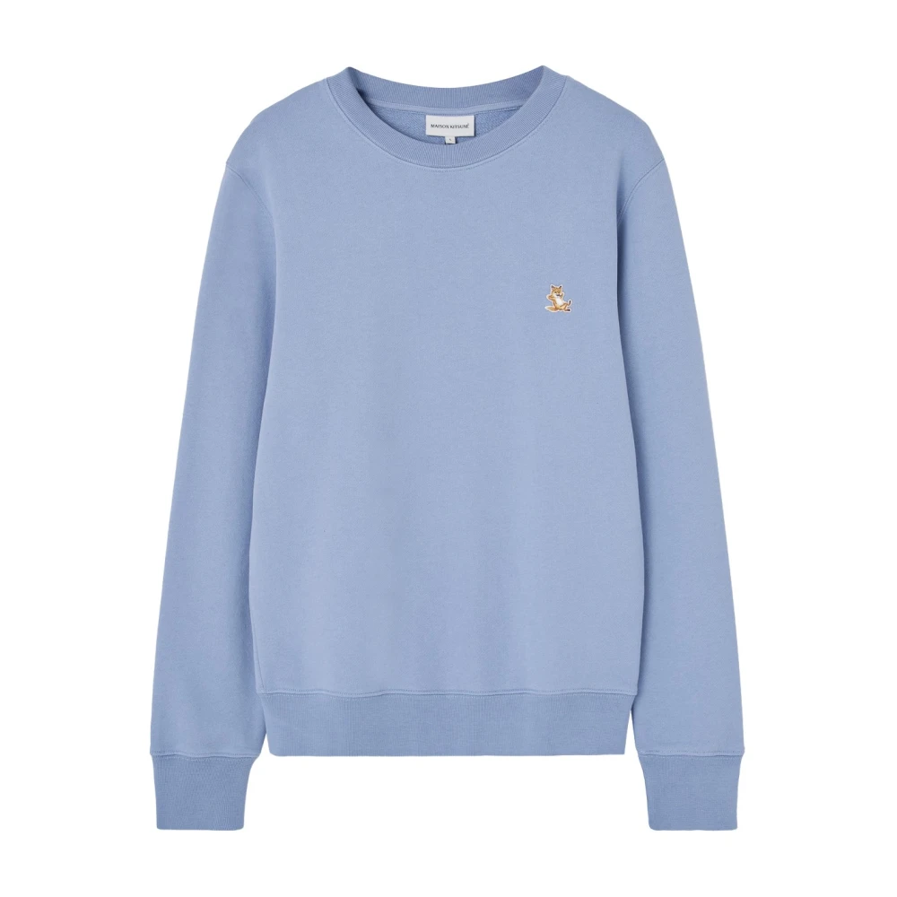 Maison Kitsuné Sweatshirt met logo Blue Heren