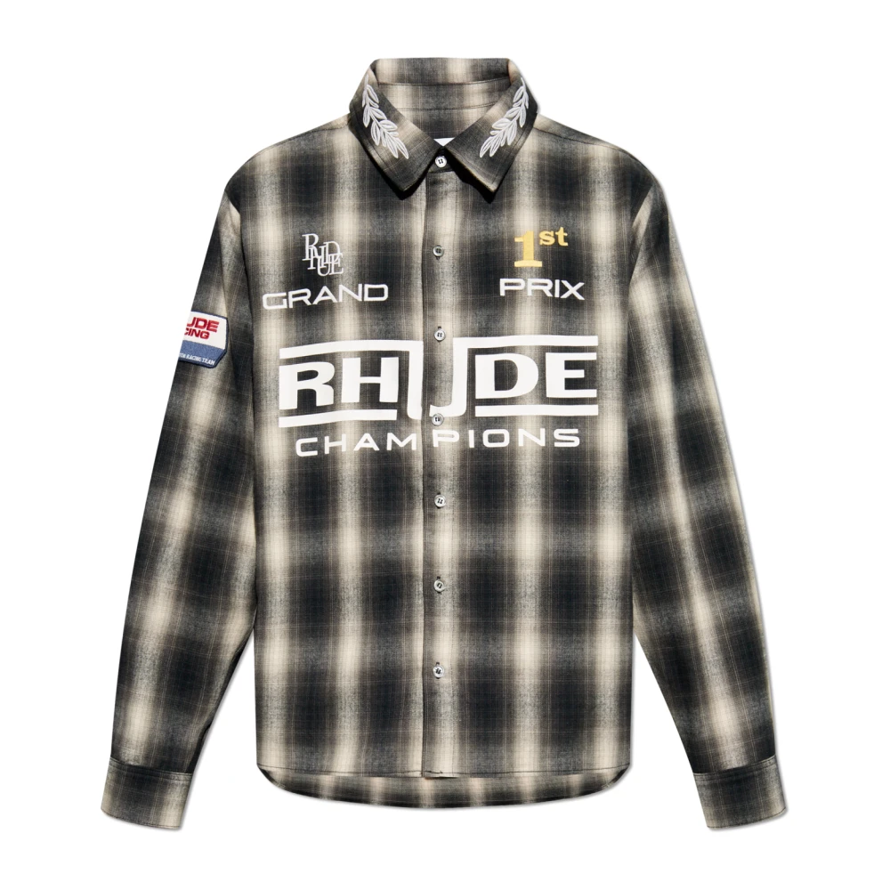 Rhude Rutig skjorta Gray, Herr