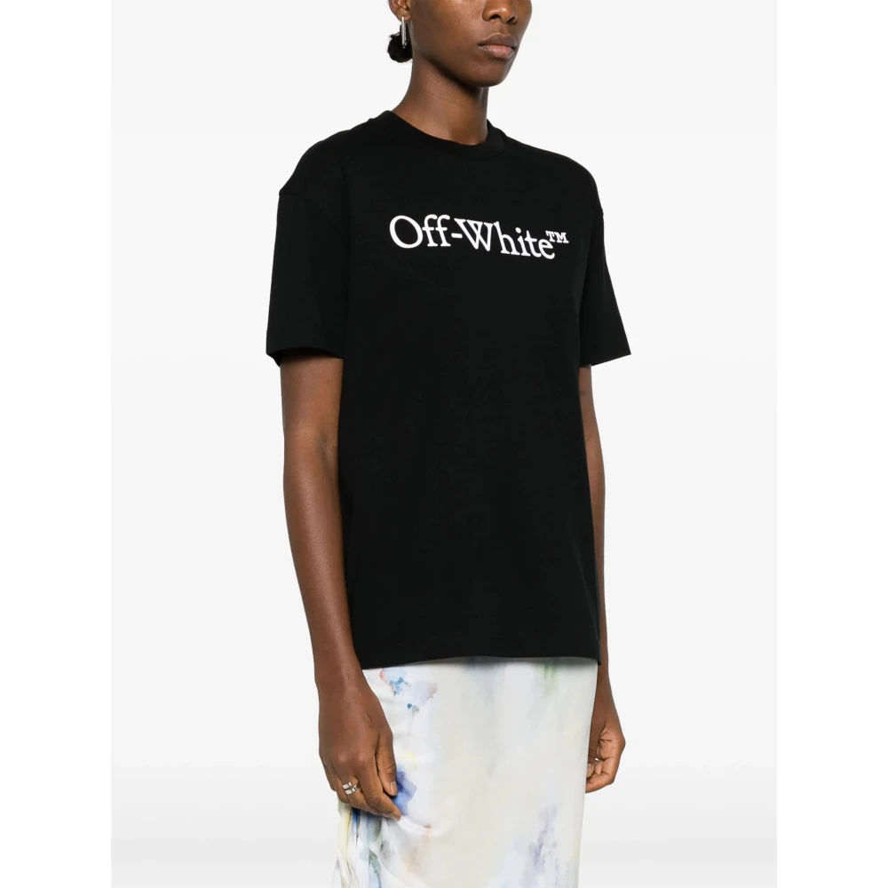 Off White Groot Logo Boekachtig Zwart Wit Black Dames
