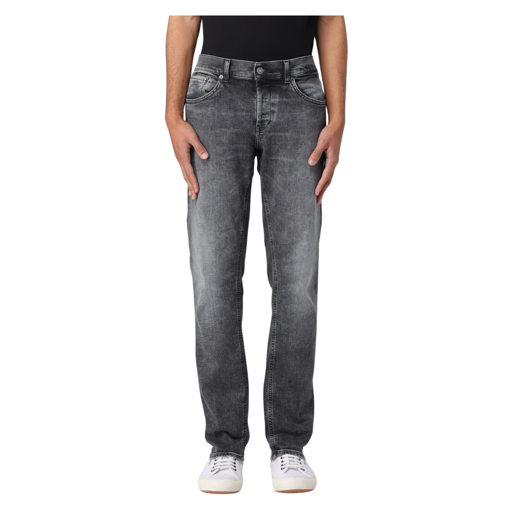Dondup Men's Gray Straight Fit Jeans, W29, Slim Fit Denim Jeans
