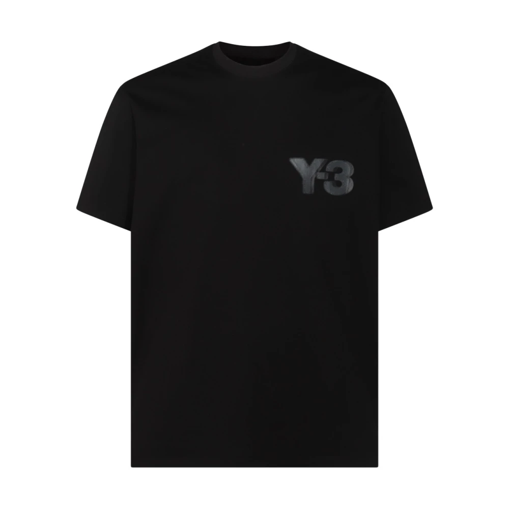 Y-3 Zwart Katoenen Logo T-shirt Black Heren