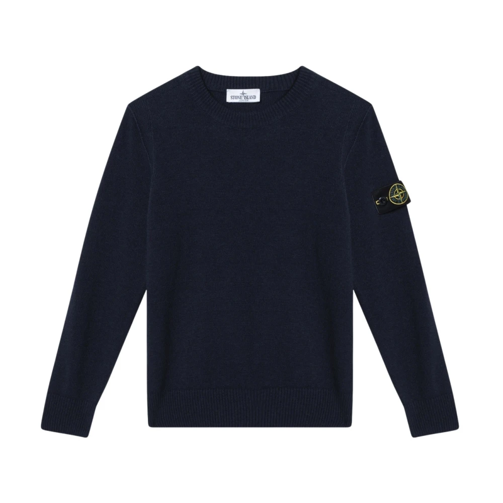 Stone Island Unisex Blue Navy Wool Sweater - Image 2