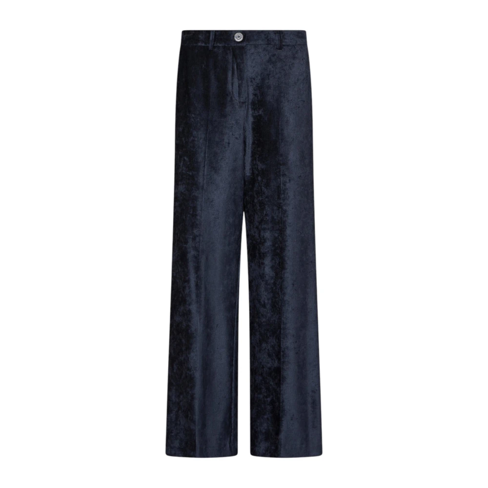 Marella Vrouw Blauw Broeken Dames, L, Polyester, Avana Wide Broeken