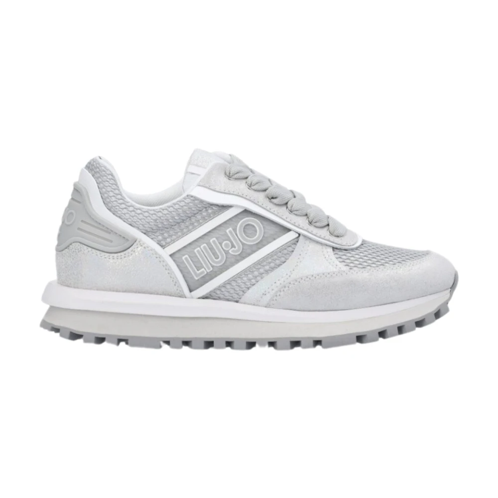 Liu Jo Wonder Up 3 Grijze Leren Sneakers Dames Schoenen Grijs