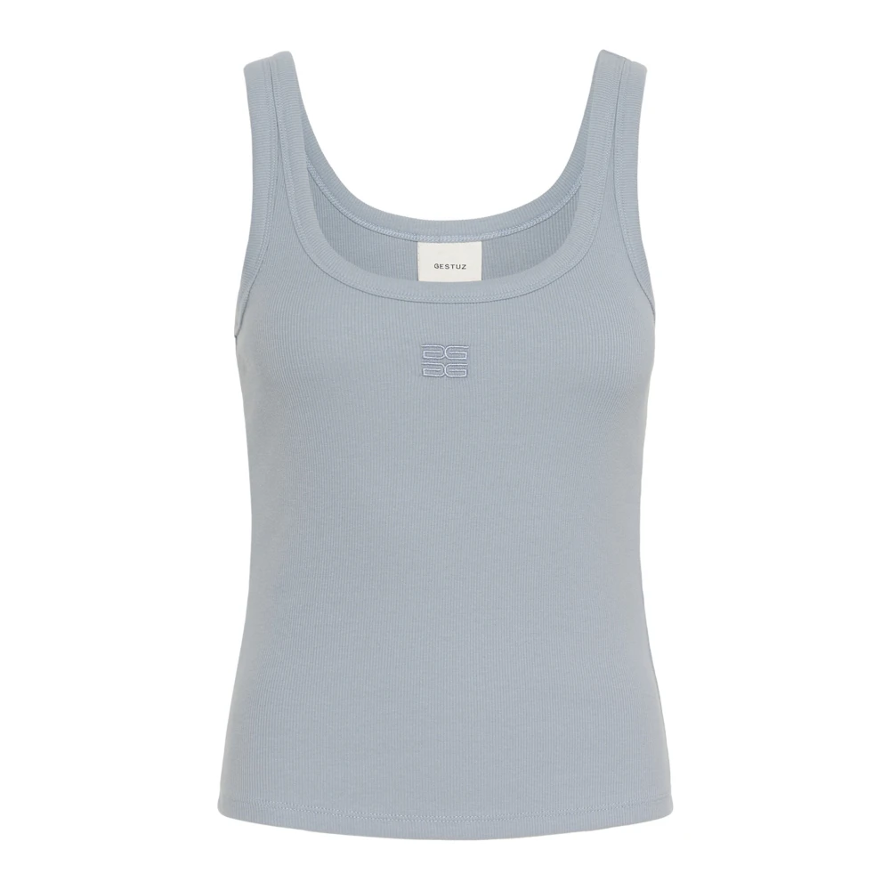 Gestuz Logo Top 2.0 Grijs Blauw Blue Dames