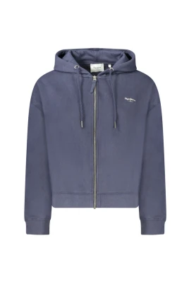 Blå Bomull Damtröja Hoodie