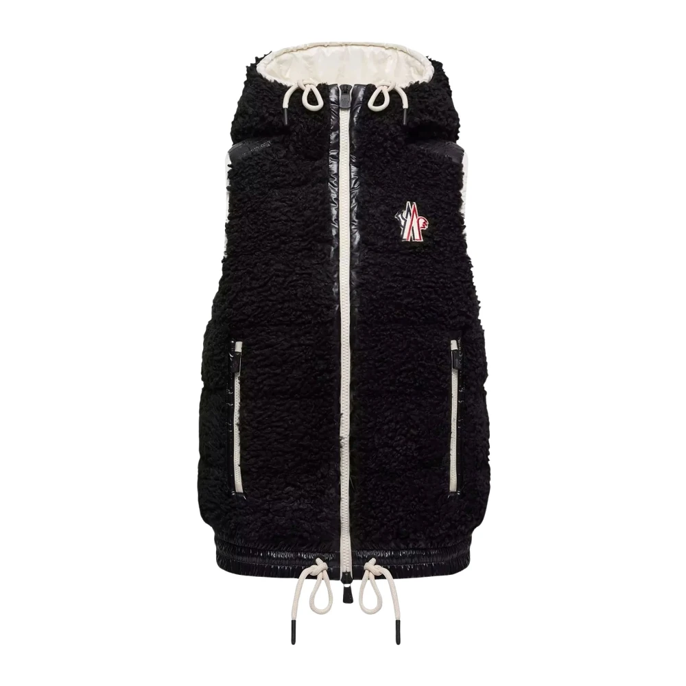 Grenoble Teddy Hooded Insulated Gilet für Women in Black in Size: M, Moncler - Bild 4
