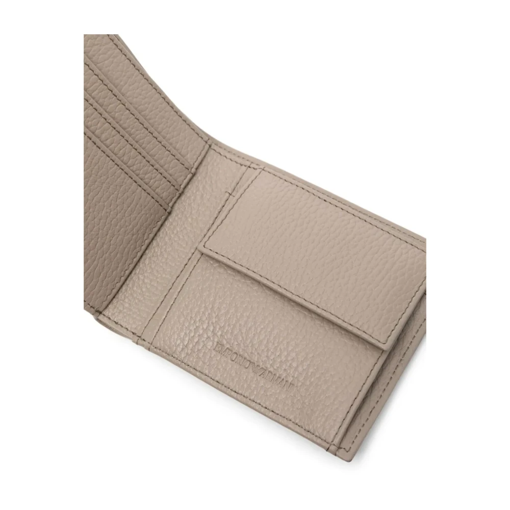 Emporio Armani Klassieke Bi-Fold Portemonnee Beige Heren