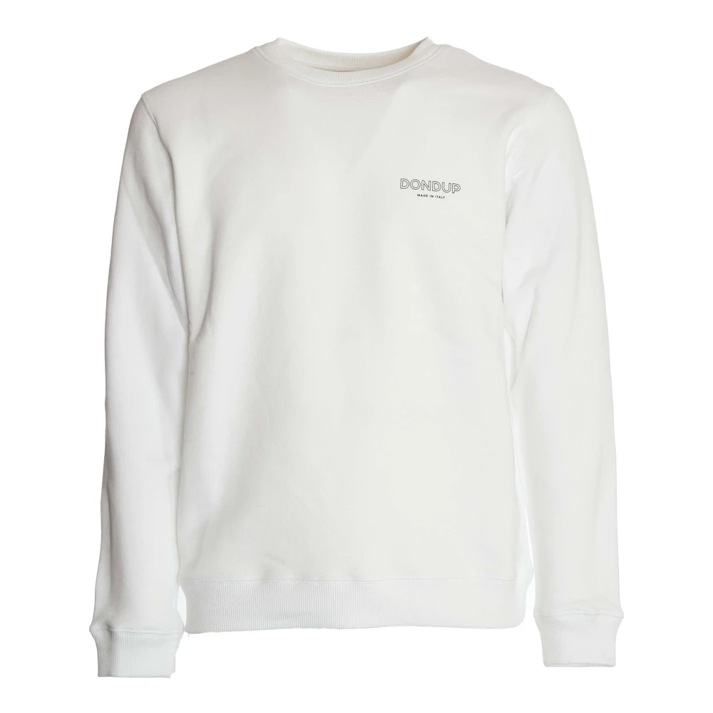 Dondup Witte Crewneck Sweatshirt Aw24 White Heren