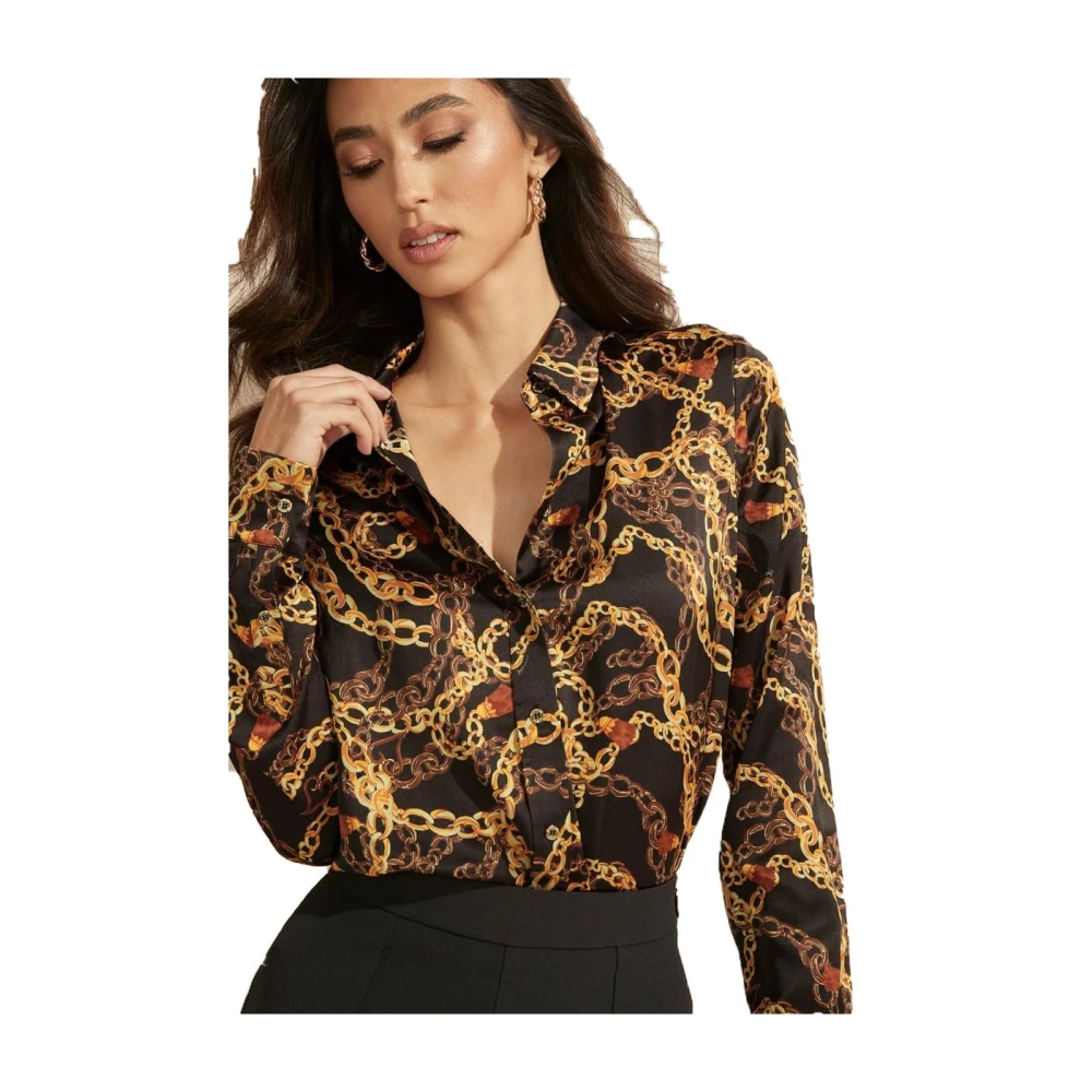 Guess Lange Mouw Shirt Brown Dames