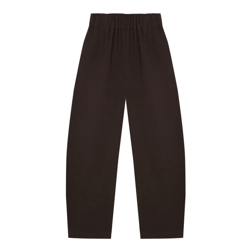 Cortana Women's Brown Tapered Trousers, 2XS, Wide Trousers