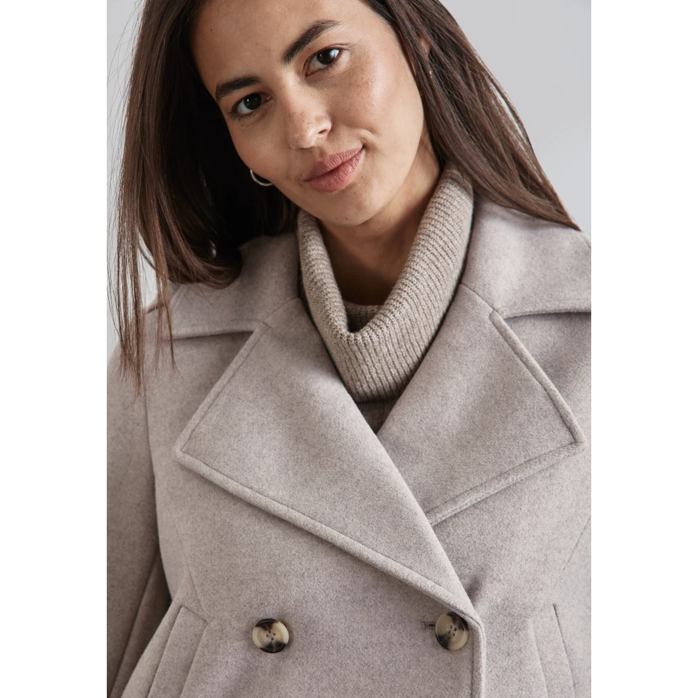 Street One Korte Trenchcoat met Stijlvolle Details Beige Dames