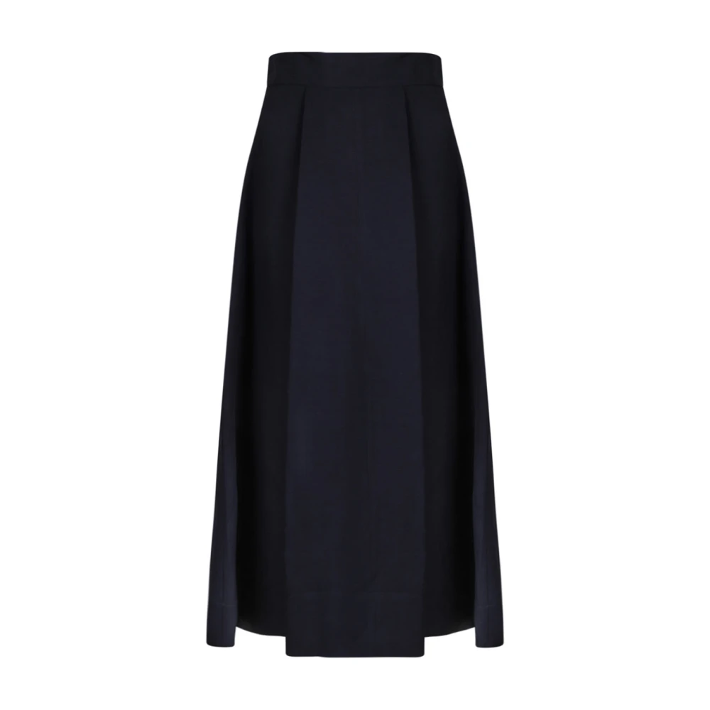 P.a.r.o.s.h. Blauwe Midi Rok Elastische Tailleband Blue Dames