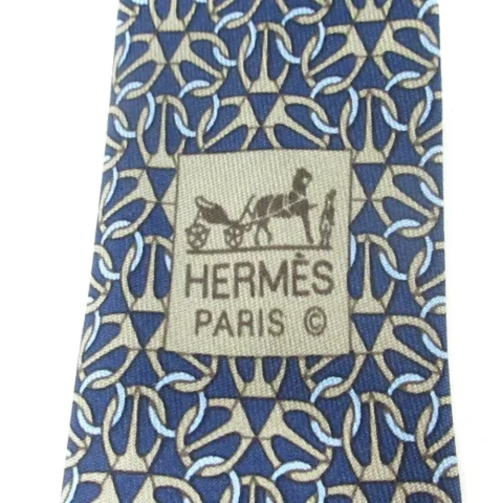 Hermès Vintage Pre-owned Silk home-office Blue Heren