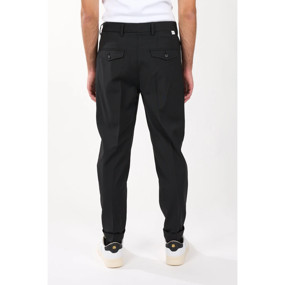 Paolo Pecora Wollen Plooirok Broek Black Heren