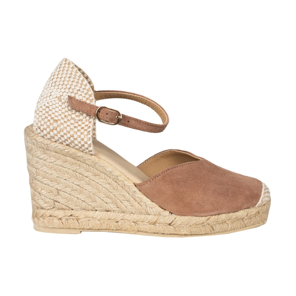 Geox Stiliga Espadrillos med Kilklack Pink, Dam