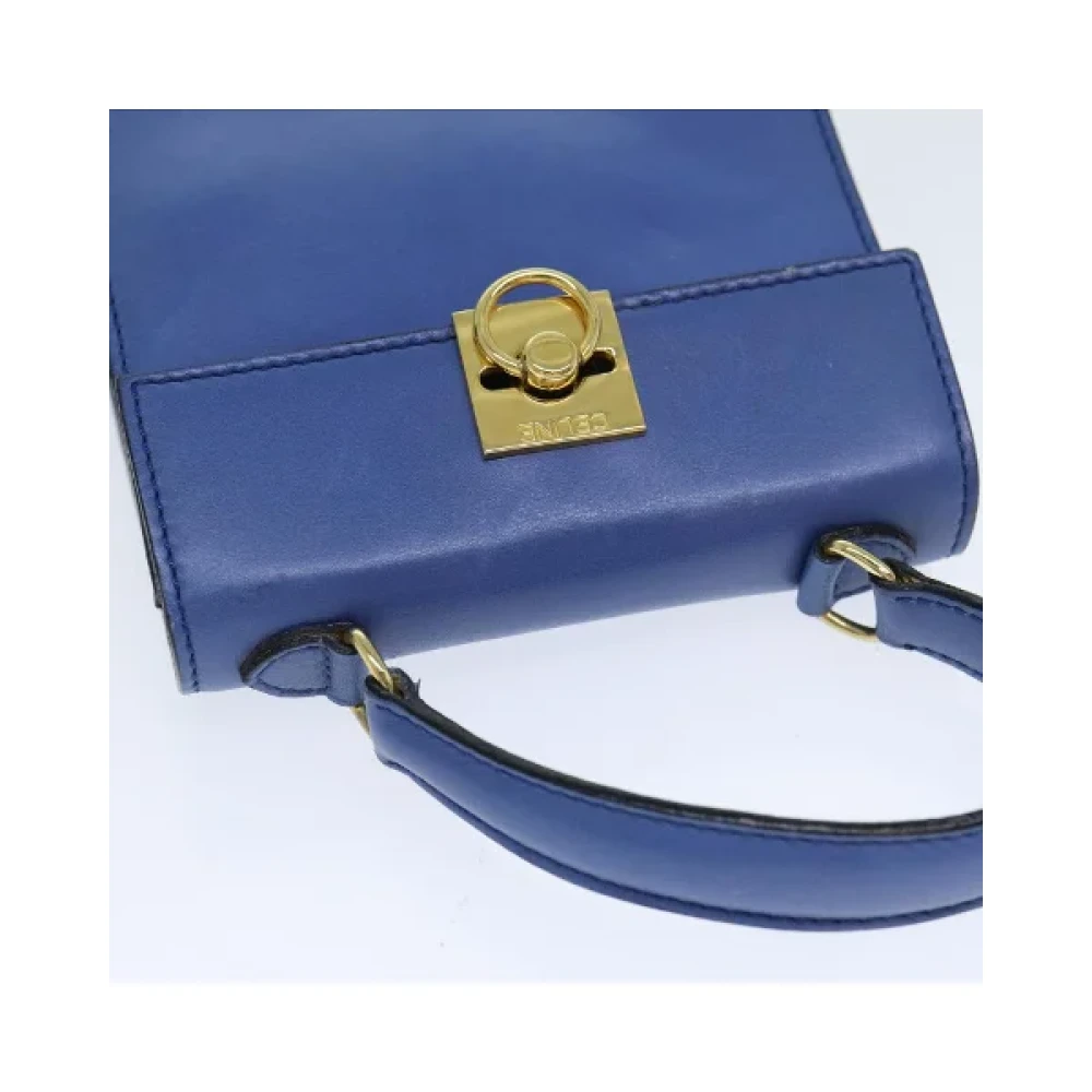 Celine Vintage Pre-owned Leather handbags Blue Dames