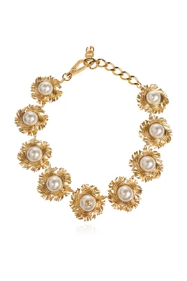 Kort halsband med konstpärlor
