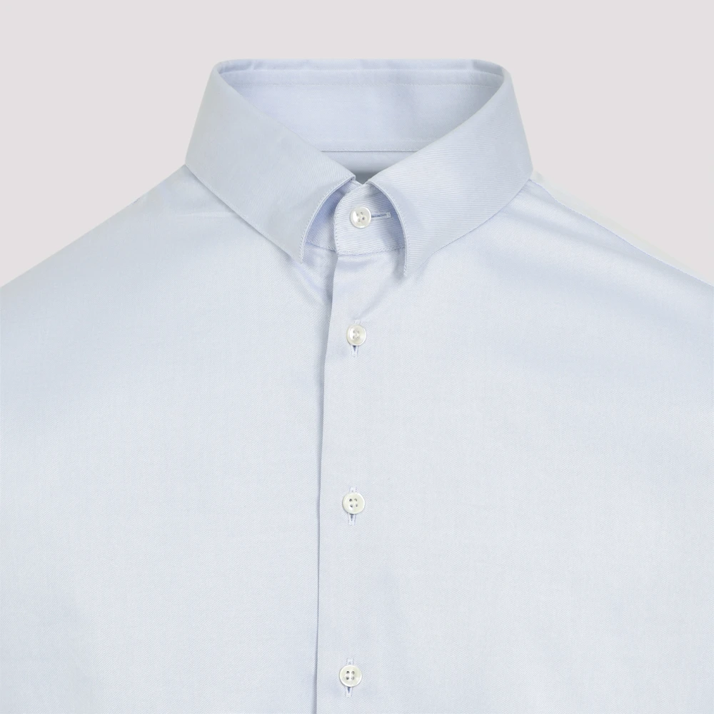 Giorgio Armani Blauw Overhemd voor Mannen Blue Heren