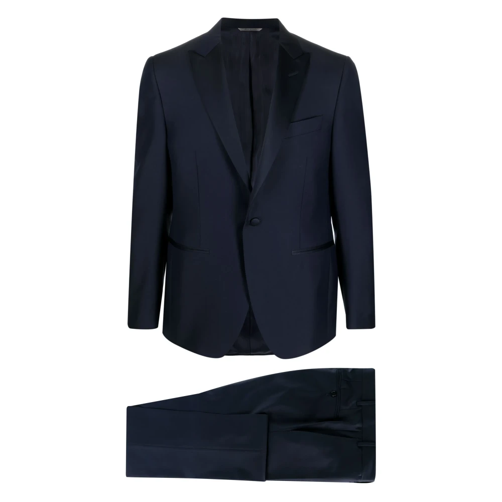 Canali Ull Tuxedo Kostym Blue, Herr