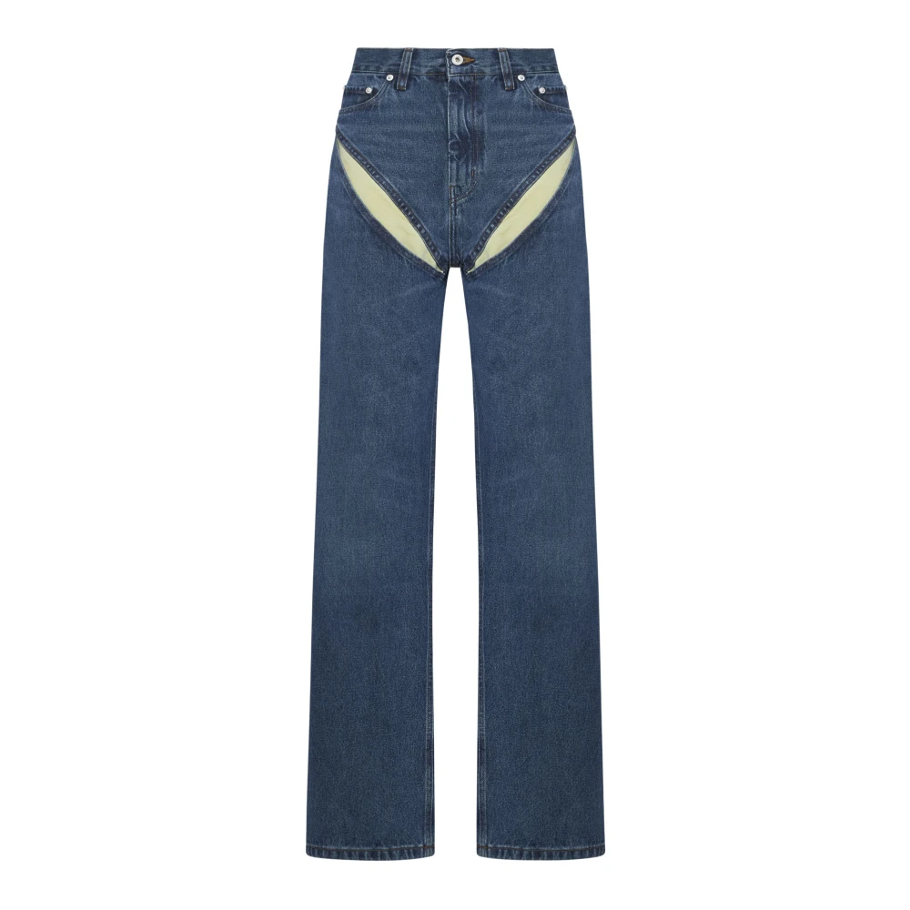 Y Project Cut Out Evergreen Jeans Blue Dames