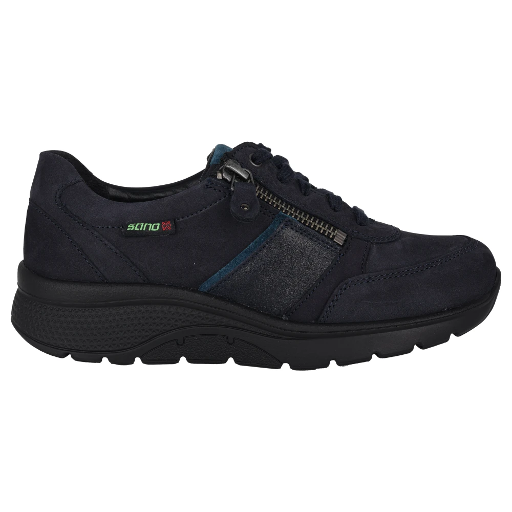 Mephisto Rollende brede pasvorm sneaker – Dames Schoenen Blauw