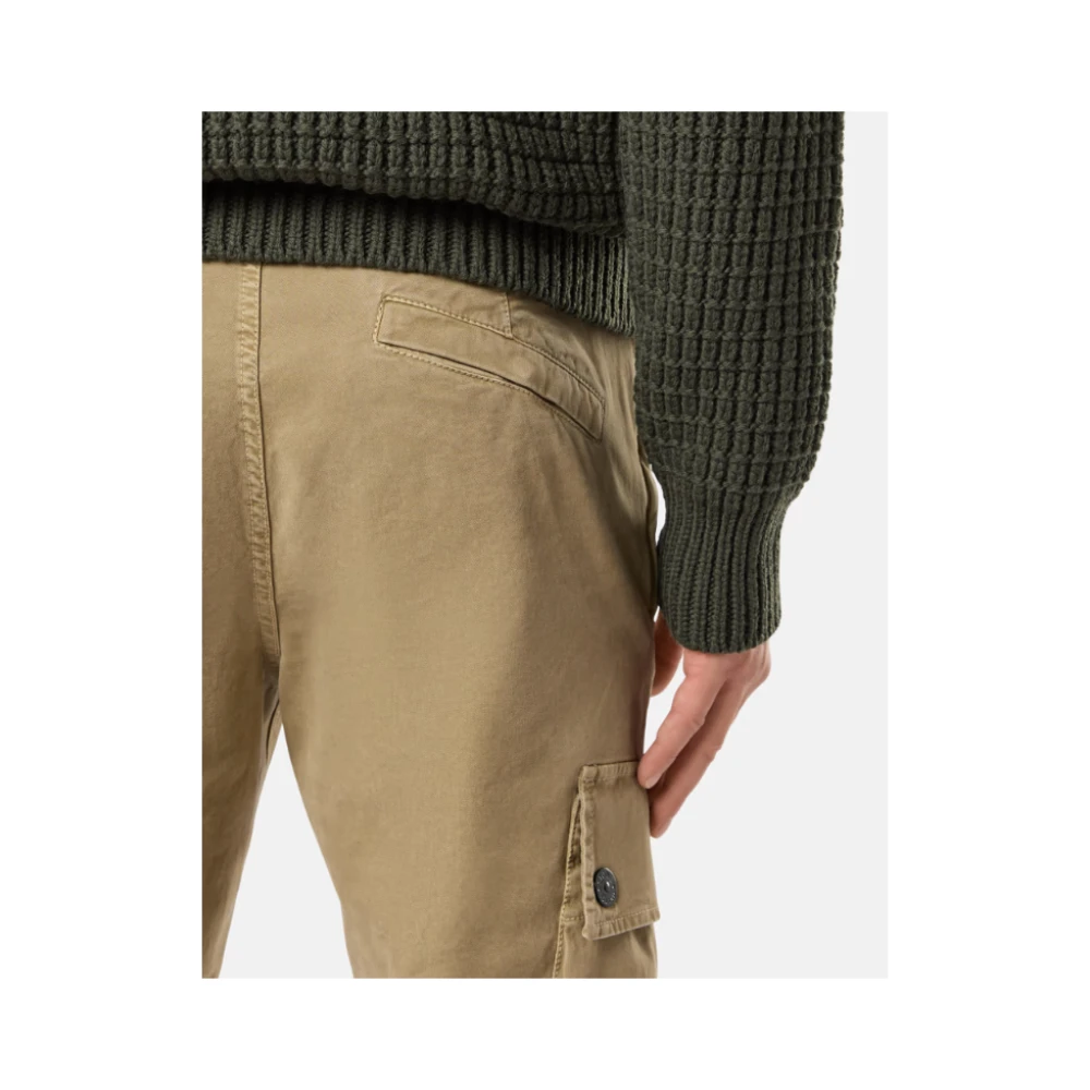 Stone Island Slim Fit Cargo Broek van Stretchkatoen Beige Heren